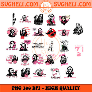 Ghost Face Pink Halloween Png Bundle Ghost Face Png