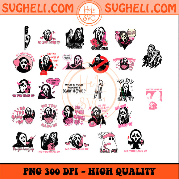 Ghost Face Pink Halloween Png Bundle Ghost Face Png