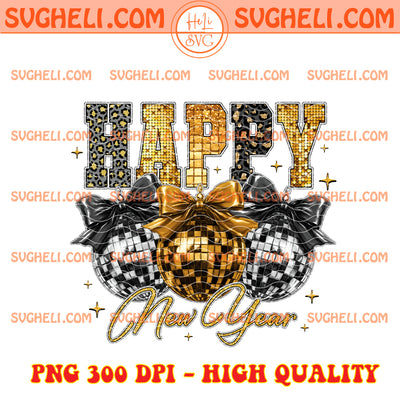 Glitter New Years Png Black And Gold Glitter New Year Png