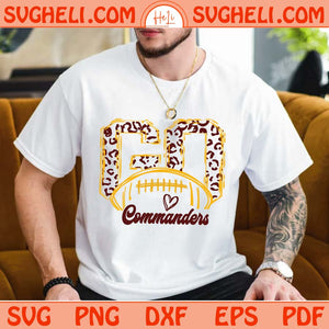 Go Commanders Svg Go Leopard Commanders Football Svg Go Football Svg Png Dxf Eps Files