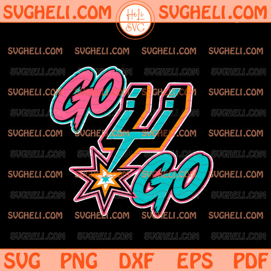 Go Spurs Go Svg Retro San Antonio Spurs Basketball Svg