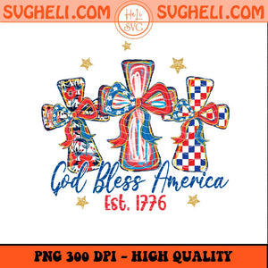 God Bless America Brush Stroke Png Coquette 4th of July Png Sublimation Files