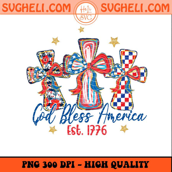 God Bless America Brush Stroke Png Coquette 4th of July Png Sublimation Files