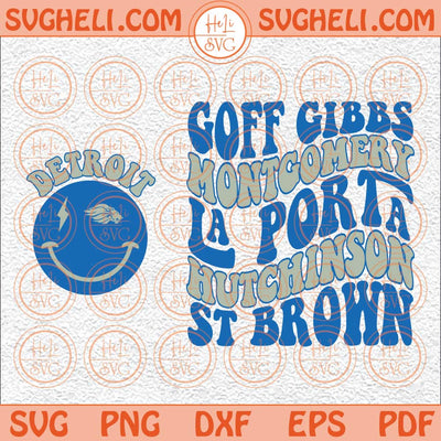 Goff Gibbs Montgomery Svg Detroit Svg Lions Svg Football Lion Svg Png Dxf Eps Pocket Design Files