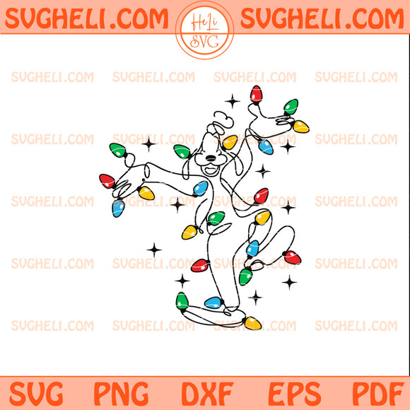 Goofy Christmas Lights Svg Goofy Christmas Svg