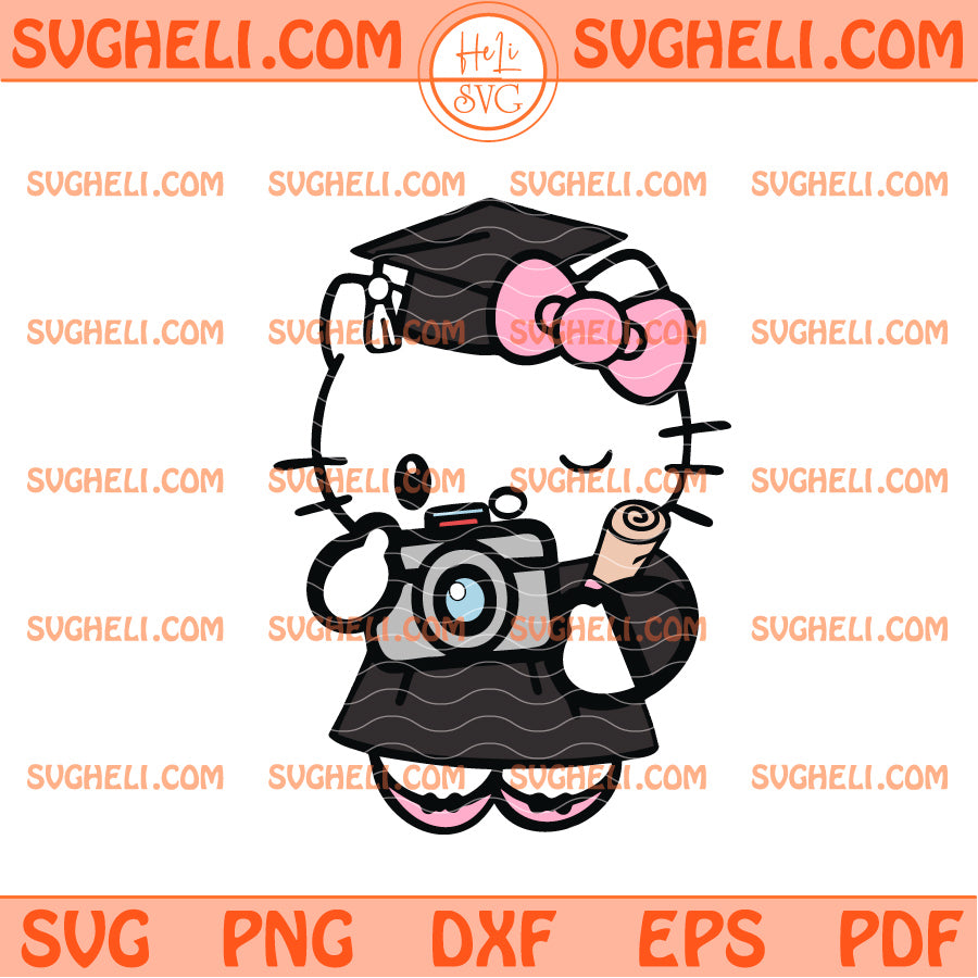 Graduation Kawaii Kitty Senior Svg Cute Kitty Senior Svg