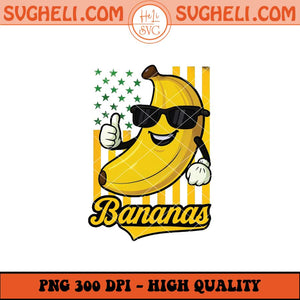 Graphic Bananas Proud Name Retro American Flag Png Sublimation Files