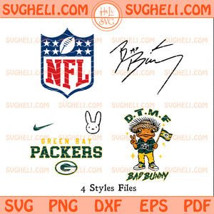 Green Bay Packers NFL Bad Bunny Svg Green Bay Packers Svg