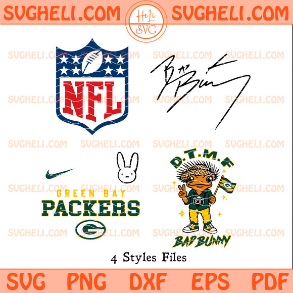 Green Bay Packers NFL Bad Bunny Svg Green Bay Packers Svg