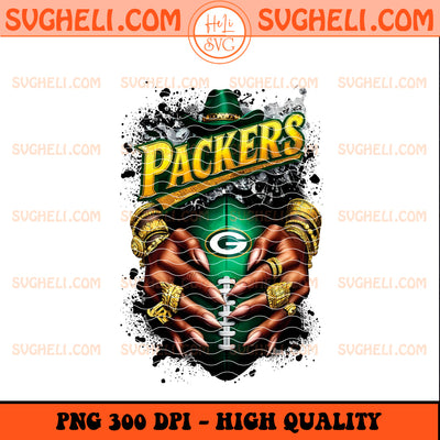 Green Bay Packers NFL Hand Nail Finger Png
