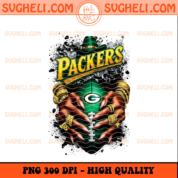 Green Bay Packers NFL Hand Nail Finger Png