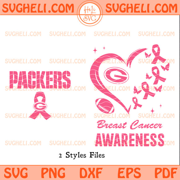 Green Bay Packers October Breast Cancer Awareness Svg