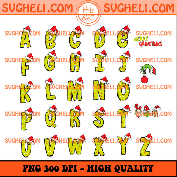 Grinch Christmas Alphabet Png Grinch Alphabet Png