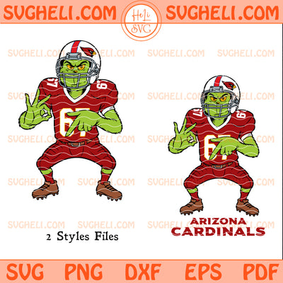 Grinch Six Seven Arizona Cardinals Football Christmas Svg