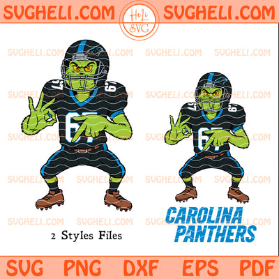 Grinch Six Seven Carolina Panthers Football Christmas Svg