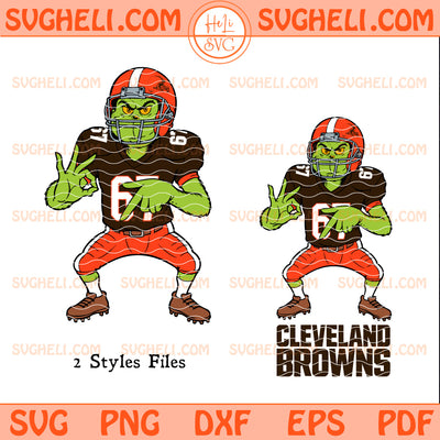Grinch Six Seven Cleveland Browns Football Christmas Svg