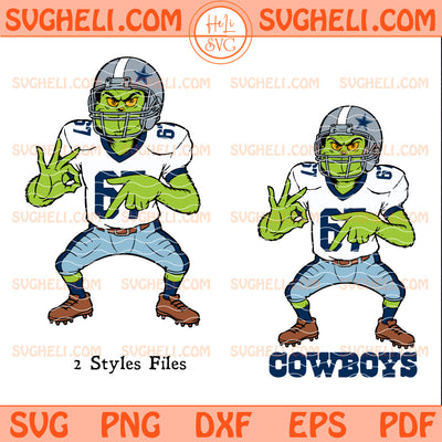 Grinch Six Seven Dallas Cowboys Football Christmas Svg