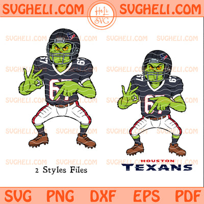 Grinch Six Seven Houston Texans Football Christmas Svg