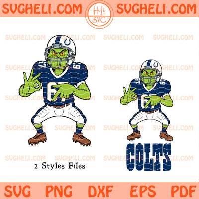 Grinch Six Seven Indianapolis Colts Football Christmas Svg