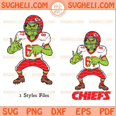 Grinch Six Seven Kansas City Chiefs Football Christmas Svg