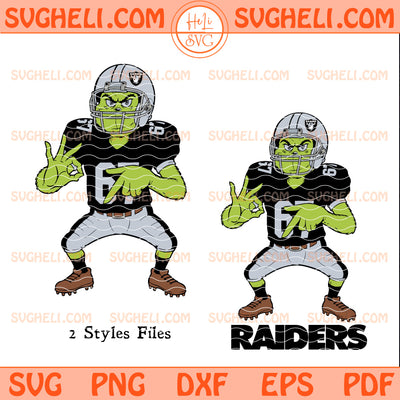 Grinch Six Seven Las Vegas Raiders Football Christmas Svg