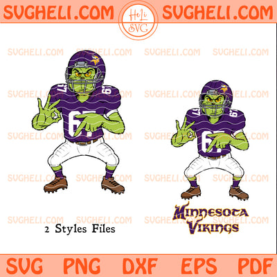Grinch Six Seven Minnesota Vikings Football Christmas Svg
