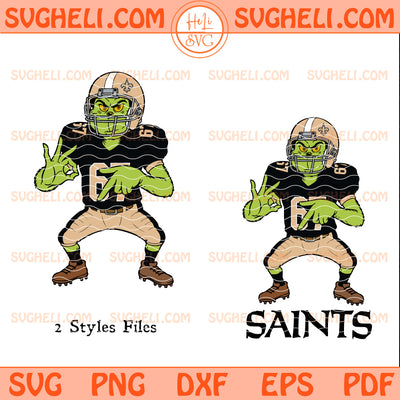 Grinch Six Seven New Orleans Saints Football Christmas Svg