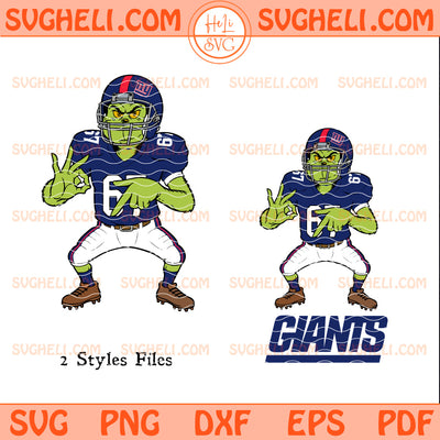 Grinch Six Seven New York Giants Football Christmas Svg