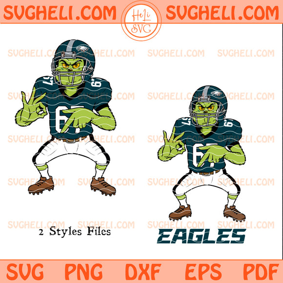 Grinch Six Seven Philadelphia Eagles Football Christmas Svg
