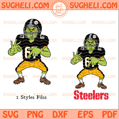 Grinch Six Seven Pittsburgh Steelers Football Christmas Svg