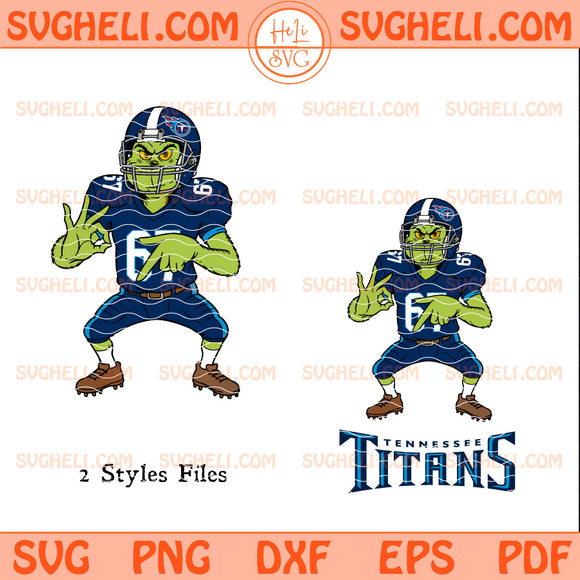 Grinch Six Seven Tennessee Titans Football Christmas Svg