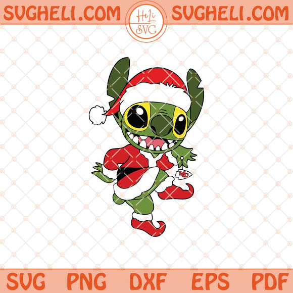 Grinch Stitch Kansas City Chiefs Svg Stitch Chiefs Football Svg Dxf Eps Files