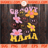 Groovy Mama Svg Daisy Smiley Faces Svg Smile Face Flowers Svg Png Sublimation Dxf Eps Files