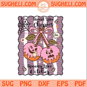 Halloween Cherries Svg Retro Halloween Svg Spooky Season Svg Png Dxf Eps Pdf Files