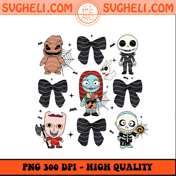 Halloween Coquette Bow Nightmare Before Christmas Png
