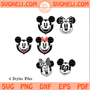Halloween Face Vampire Mickey And Minnie Svg