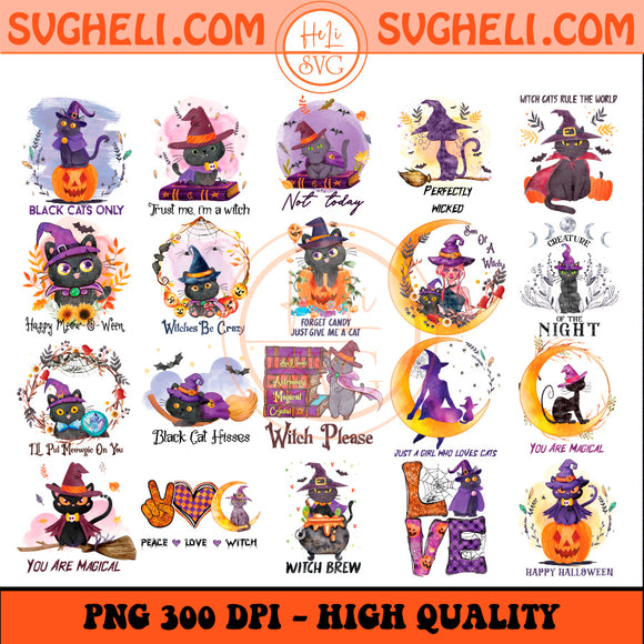 Halloween Gatitos Png Bundle Halloween Cat Png