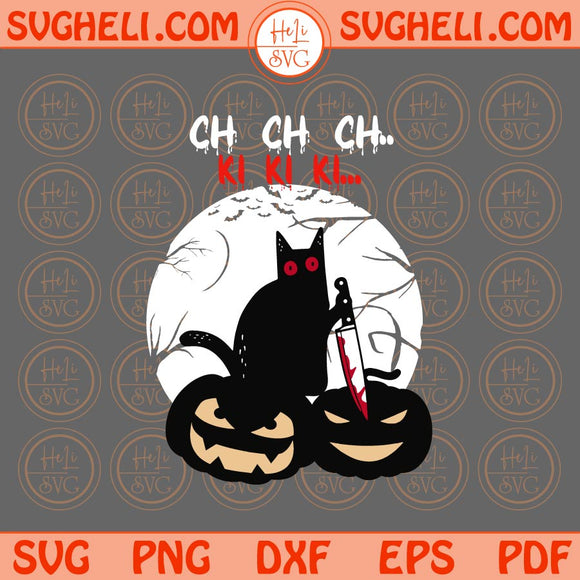 Halloween Killer Cat Svg Cat Lover Halloween Svg Cat Pumpkin Svg Png Dxf Eps Files