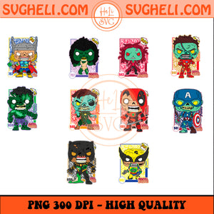 Halloween Marvel Funko Zombies Png Bundle Halloween Png