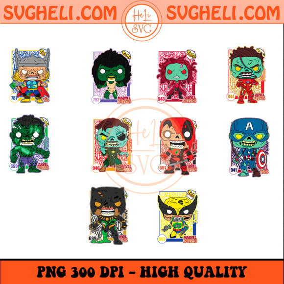 Halloween Marvel Funko Zombies Png Bundle Halloween Png