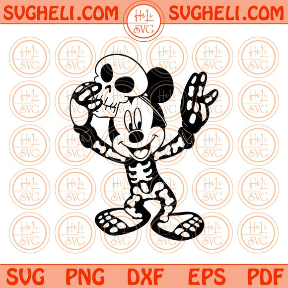 Halloween Mickey Skeleton Svg Skeleton Mickey Svg Funny Svg Png Dxf Eps Files