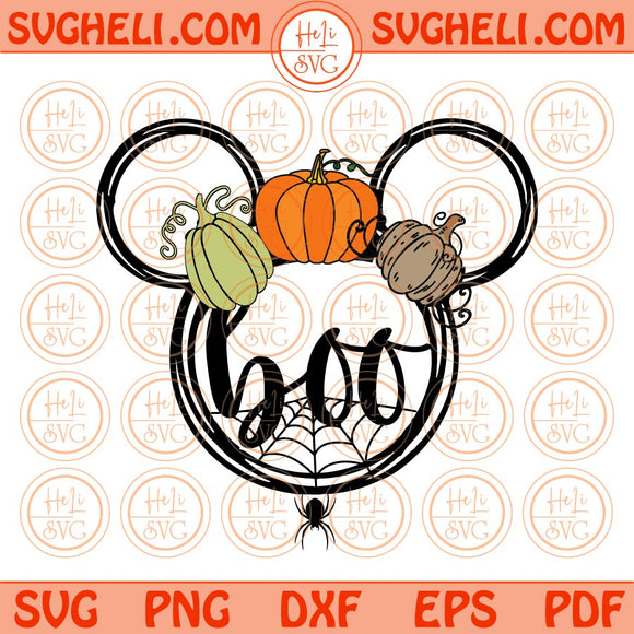 Halloween Mickey Svg Head Ears Pumpkin Mickey Halloween Svg Png Dxf Eps Files