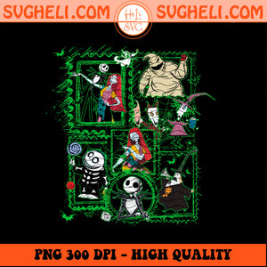 Halloween Nightmare Png featuring spooky characters on a vibrant background, 300 DPI, high quality PNG with transparent background.