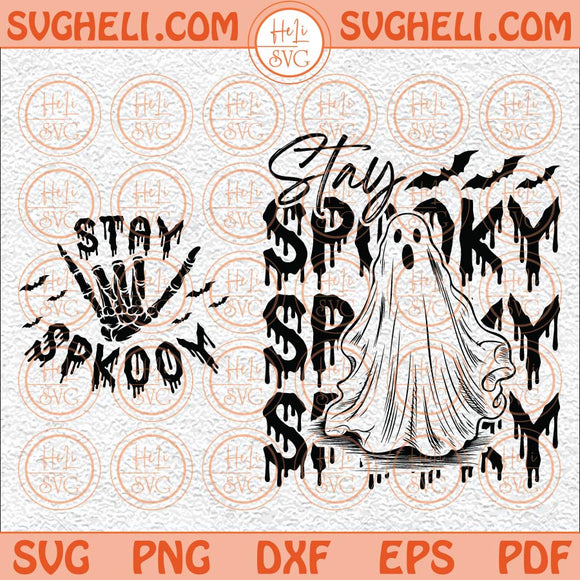 Halloween Stay Spooky Svg Boho Halloween Svg Halloween Season Svg Png Dxf Eps Pocket Design Files