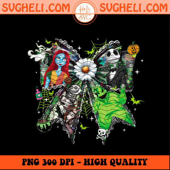 Halloween The Nightmare Before Christmas Coquette Bow Png