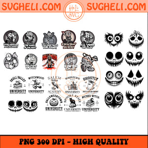 Halloweentown University Png Bundle Halloween Face Png