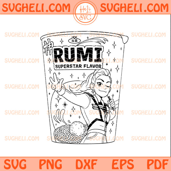 Hamburger Rumi Svg Huntrix Ramyeon Svg Rumi Huntrix Svg