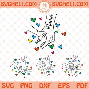 Hands Mom And Childs Svg Bundle Mom Svg Png Dxf Eps Files