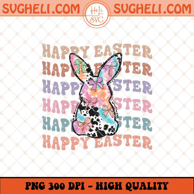 Happy Easter Bunny Coquette Png Easter Brushstroke Png Sublimation Files