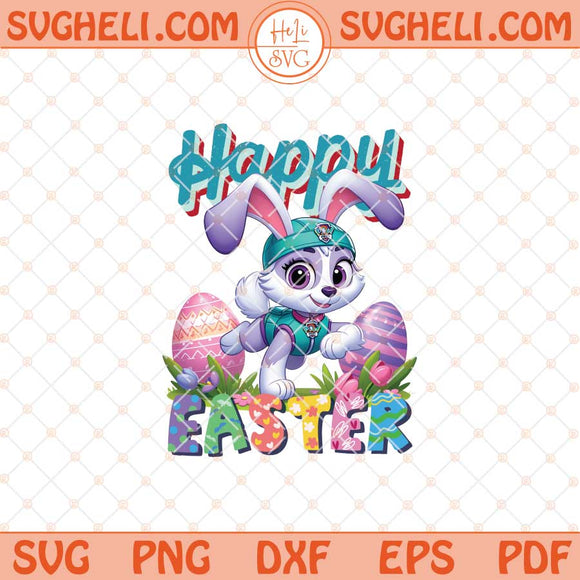 Happy Easter Everest Paw Patrol Png Everest Easter Bunny Png Sublimation Files